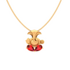 14k Lord Ganesha Gold Pendant From Amazea Collection