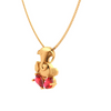 14k Lord Ganesha Gold Pendant From Amazea Collection