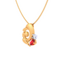 14K Unique  Ganesh Gold Pendant For Women