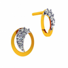 14KT (585) Yellow Gold and Diamond Earrings for Women