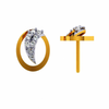 14KT (585) Yellow Gold and Diamond Earrings for Women