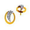 14KT (585) Yellow Gold and Diamond Earrings for Women