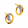 14KT (585) Yellow Gold and Diamond Earrings for Women