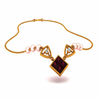 14KT (585) Yellow Gold and Diamond Pendant for Women