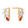 14KT Handpicked Stone Studded Gold Earring Design