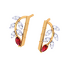 14KT Handpicked Stone Studded Gold Earring Design