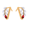 14KT Handpicked Stone Studded Gold Earring Design