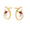 14KT Intricately Crafted Latest Design Of Gold Earrings