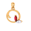 Stone Studded Modern Designer Gold Pendant