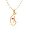 Intricately Crafted Gold Pendant For Any Festive Occasion 