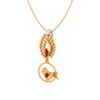 Bird Patterned Gold Pendant