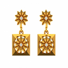 14KT (585) Yellow Gold and Diamond Earrings for Women