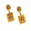 14KT (585) Yellow Gold and Diamond Earrings for Women