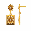 14KT (585) Yellow Gold and Diamond Earrings for Women