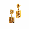 14KT (585) Yellow Gold and Diamond Earrings for Women