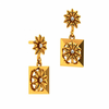 14KT (585) Yellow Gold and Diamond Earrings for Women