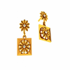 14KT (585) Yellow Gold and Diamond Earrings for Women