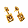 14KT (585) Yellow Gold and Diamond Earrings for Women