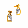 14KT (585) Yellow Gold and Diamond Earrings for Women