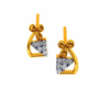 14KT (585) Yellow Gold and Diamond Earrings for Women