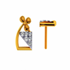 14KT (585) Yellow Gold and Diamond Earrings for Women