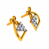 14KT (585) Yellow Gold and Diamond Earrings for Women