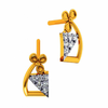 14KT (585) Yellow Gold and Diamond Earrings for Women