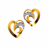 14KT (585) Yellow Gold and Diamond Earrings for Women