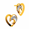 14KT (585) Yellow Gold and Diamond Earrings for Women