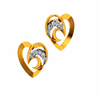 14KT (585) Yellow Gold and Diamond Earrings for Women