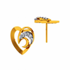 14KT (585) Yellow Gold and Diamond Earrings for Women