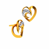 14KT (585) Yellow Gold and Diamond Earrings for Women