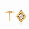 14KT (585) Yellow Gold and Diamond Earrings for Women