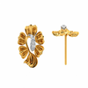 14KT (585) Yellow Gold and Diamond Earrings for Women