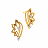 14KT (585) Yellow Gold and Diamond Earrings for Women