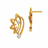 14KT (585) Yellow Gold and Diamond Earrings for Women