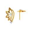 14KT (585) Yellow Gold and Diamond Earrings for Women