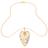 Heart Shaped Gold Pendant Design Studded With Stone