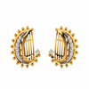 14KT (585) Yellow Gold and Diamond Earrings for Women