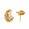 14KT (585) Yellow Gold and Diamond Earrings for Women