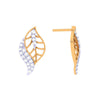 Leaf Motif Gold Earrings