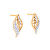 Leaf Motif Gold Earrings