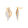 Leaf Motif Gold Earrings