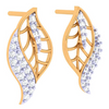 Leaf Motif Gold Earrings