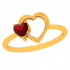 14K Heart To Heart Connection Yellow Gold Ring