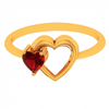 14K Heart To Heart Connection Yellow Gold Ring