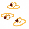 14K Heart To Heart Connection Yellow Gold Ring