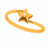 14K Stellar Single Stone Star Shape Gold Ring