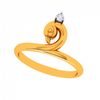 14K Lovable Swan Gold Ring