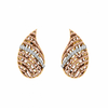 14KT (585) Yellow Gold and Diamond Earrings for Women